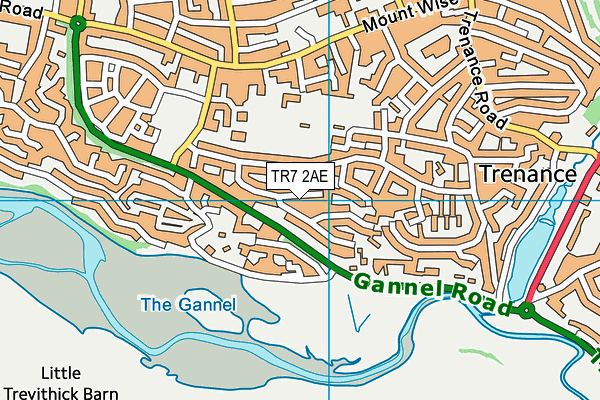TR7 2AE map - OS VectorMap District (Ordnance Survey)
