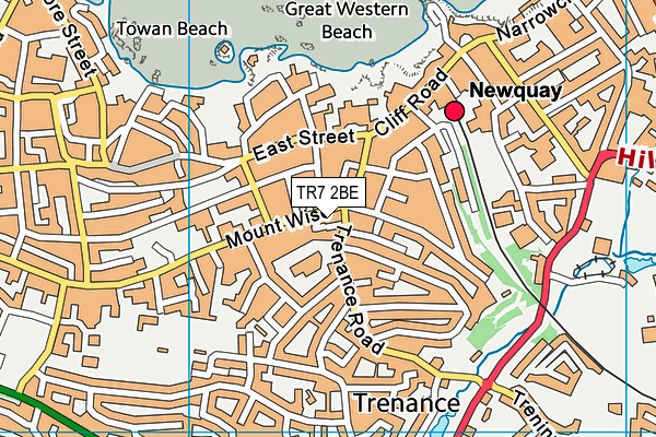 Map of THE ESCAPE NEWQUAY LTD at district scale