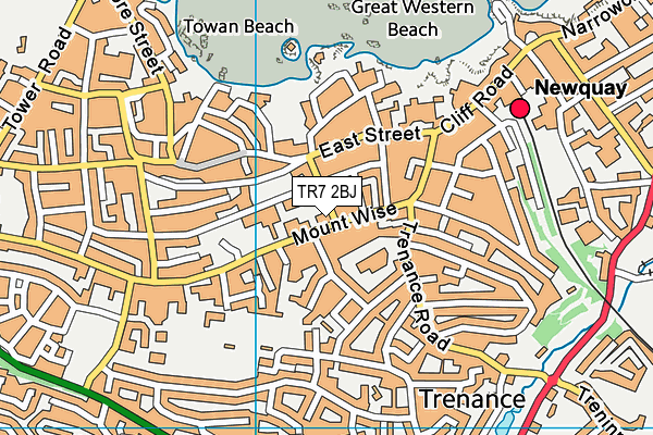 TR7 2BJ map - OS VectorMap District (Ordnance Survey)