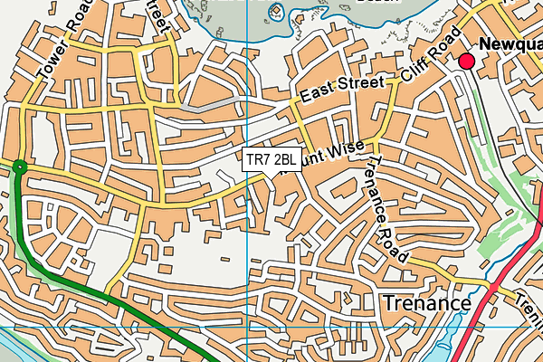 TR7 2BL map - OS VectorMap District (Ordnance Survey)