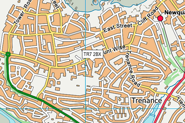TR7 2BX map - OS VectorMap District (Ordnance Survey)