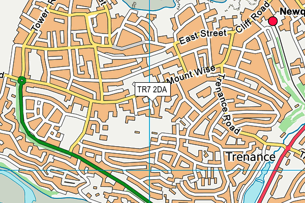 TR7 2DA map - OS VectorMap District (Ordnance Survey)