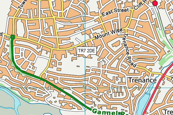 TR7 2DE map - OS VectorMap District (Ordnance Survey)