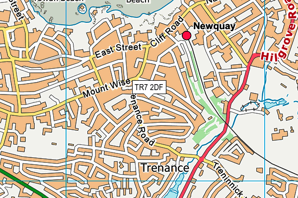 TR7 2DF map - OS VectorMap District (Ordnance Survey)