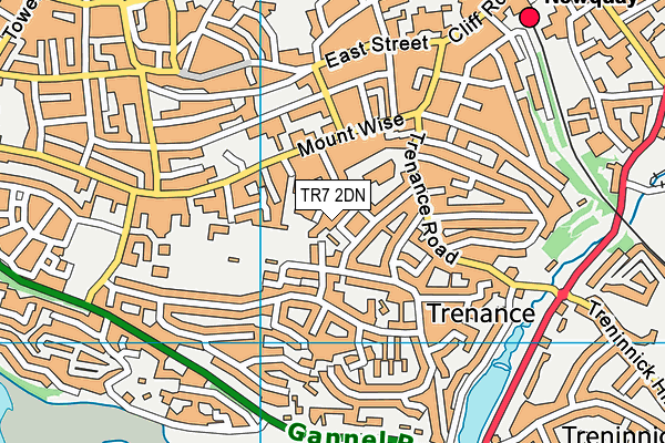 TR7 2DN map - OS VectorMap District (Ordnance Survey)