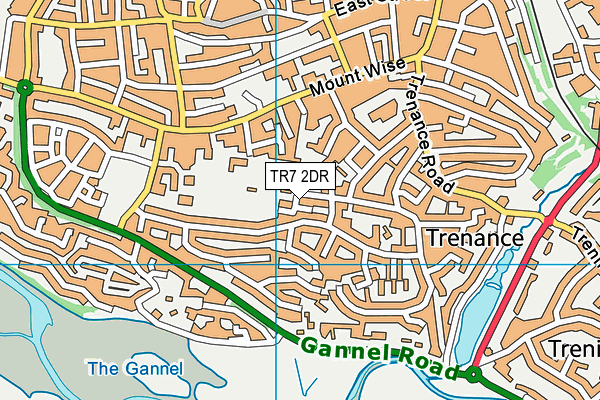 TR7 2DR map - OS VectorMap District (Ordnance Survey)