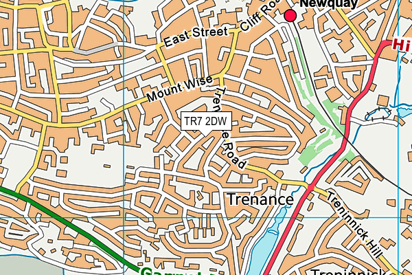 TR7 2DW map - OS VectorMap District (Ordnance Survey)