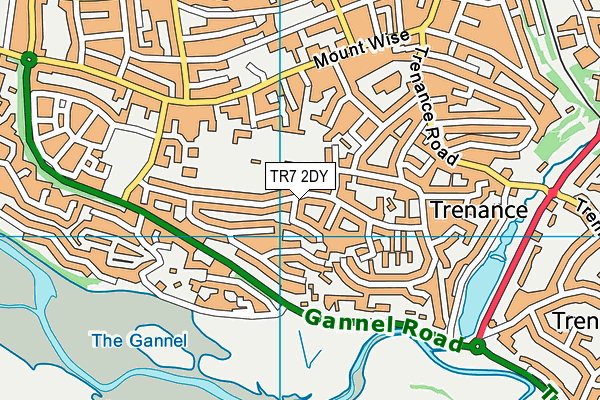 TR7 2DY map - OS VectorMap District (Ordnance Survey)