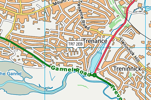 TR7 2EB map - OS VectorMap District (Ordnance Survey)
