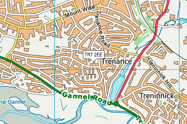 TR7 2EE map - OS VectorMap District (Ordnance Survey)