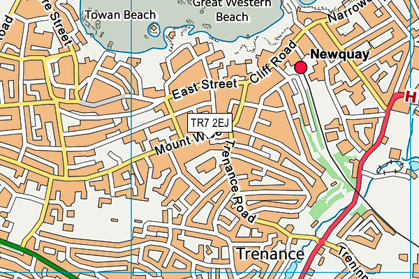 TR7 2EJ map - OS VectorMap District (Ordnance Survey)