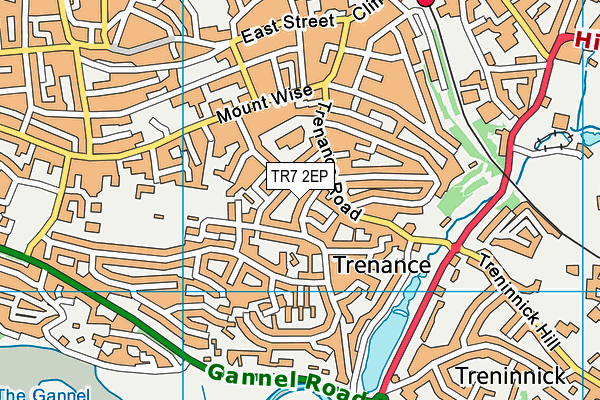 TR7 2EP map - OS VectorMap District (Ordnance Survey)