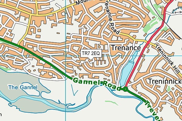 TR7 2EQ map - OS VectorMap District (Ordnance Survey)
