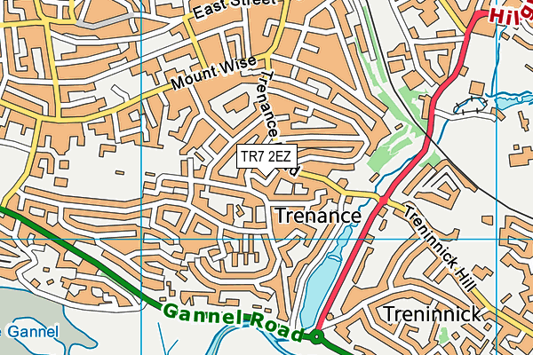 TR7 2EZ map - OS VectorMap District (Ordnance Survey)