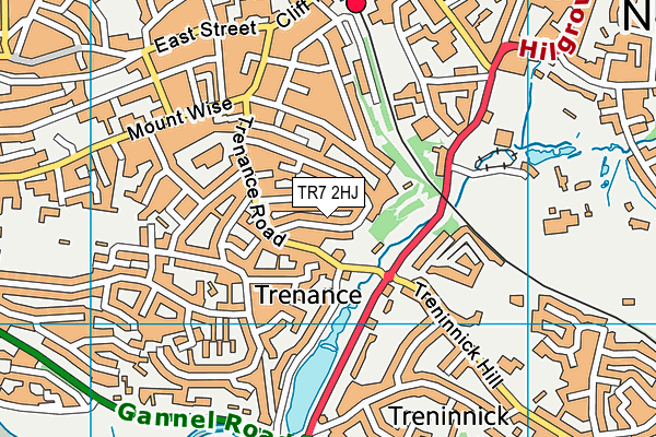 TR7 2HJ map - OS VectorMap District (Ordnance Survey)