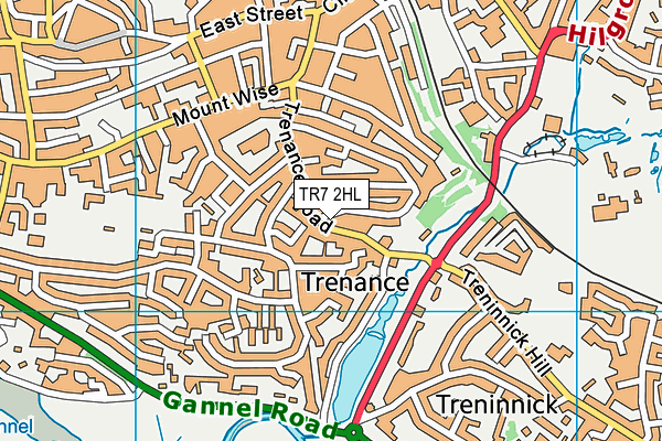 TR7 2HL map - OS VectorMap District (Ordnance Survey)