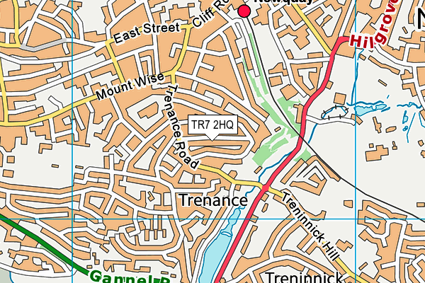 TR7 2HQ map - OS VectorMap District (Ordnance Survey)