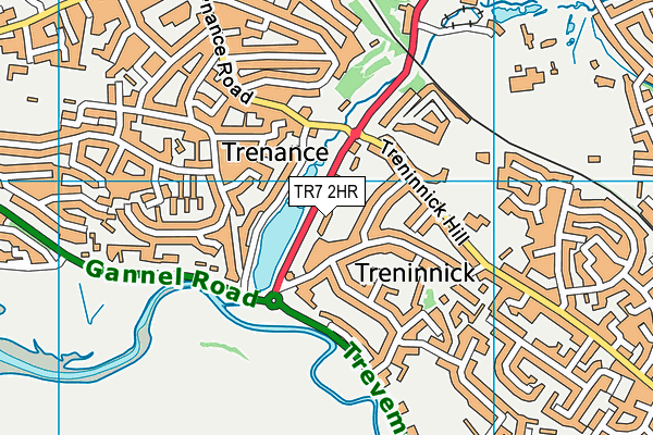 TR7 2HR map - OS VectorMap District (Ordnance Survey)