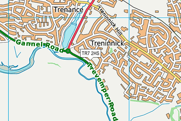 TR7 2HS map - OS VectorMap District (Ordnance Survey)