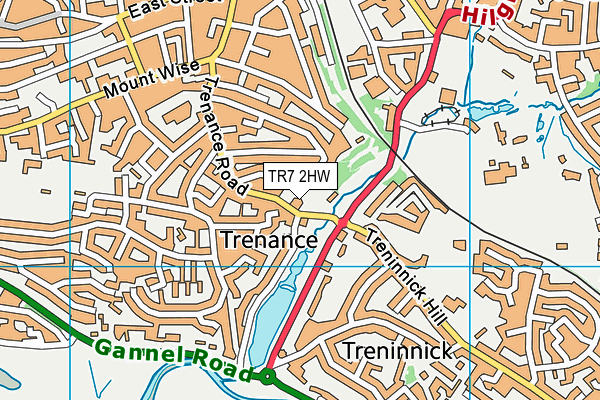 TR7 2HW map - OS VectorMap District (Ordnance Survey)