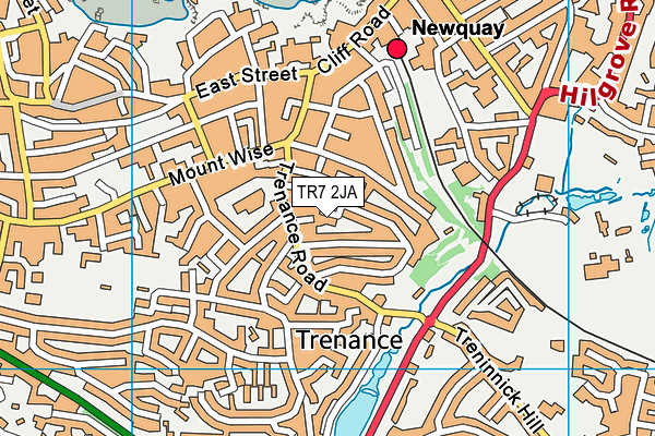 TR7 2JA map - OS VectorMap District (Ordnance Survey)