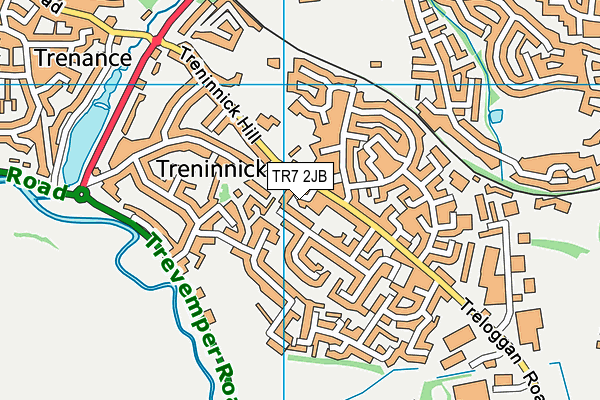 TR7 2JB map - OS VectorMap District (Ordnance Survey)