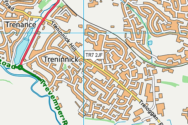 TR7 2JF map - OS VectorMap District (Ordnance Survey)