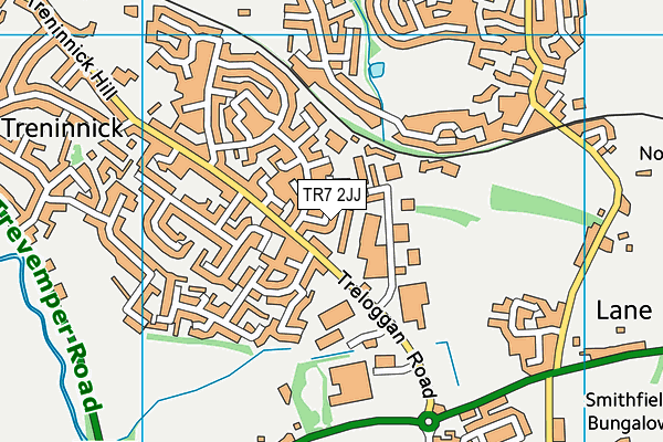 TR7 2JJ map - OS VectorMap District (Ordnance Survey)
