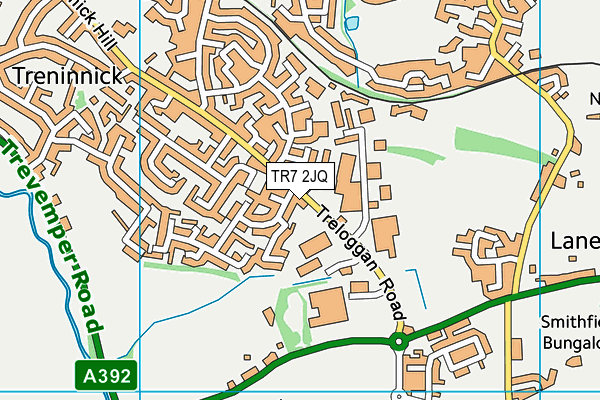 TR7 2JQ map - OS VectorMap District (Ordnance Survey)
