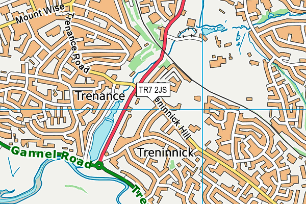 TR7 2JS map - OS VectorMap District (Ordnance Survey)