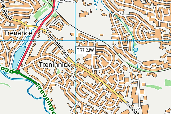 TR7 2JW map - OS VectorMap District (Ordnance Survey)