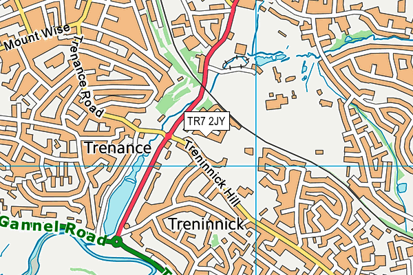 TR7 2JY map - OS VectorMap District (Ordnance Survey)