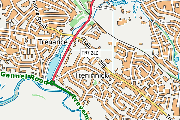 TR7 2JZ map - OS VectorMap District (Ordnance Survey)