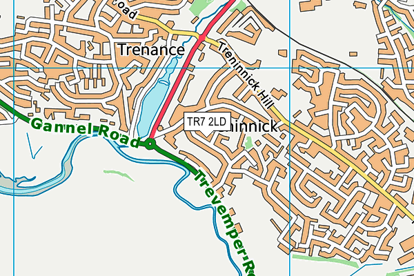 TR7 2LD map - OS VectorMap District (Ordnance Survey)