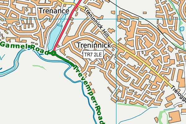 TR7 2LE map - OS VectorMap District (Ordnance Survey)