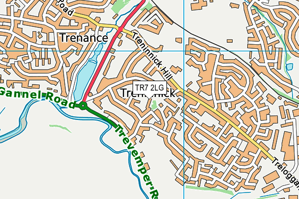 TR7 2LG map - OS VectorMap District (Ordnance Survey)