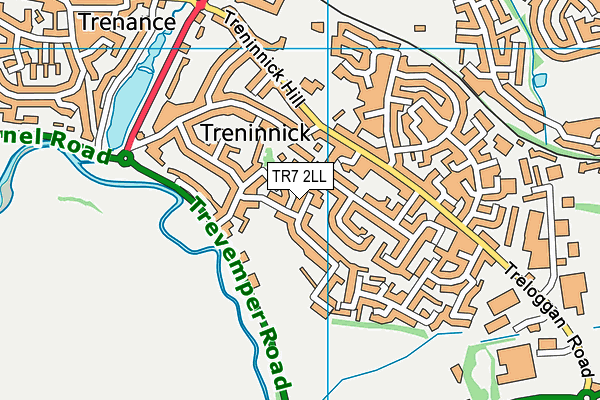 TR7 2LL map - OS VectorMap District (Ordnance Survey)