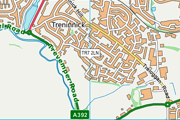 TR7 2LN map - OS VectorMap District (Ordnance Survey)