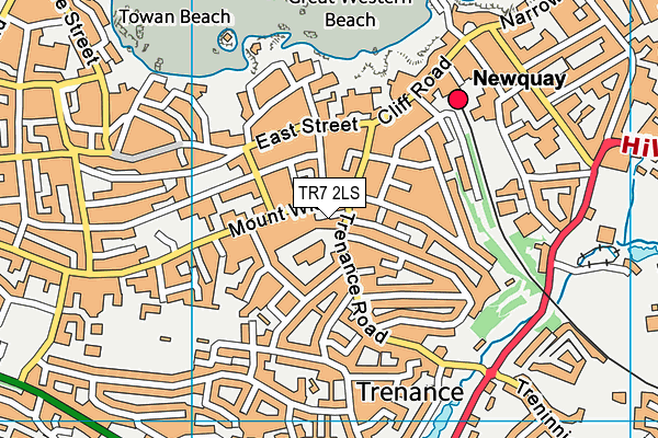 TR7 2LS map - OS VectorMap District (Ordnance Survey)