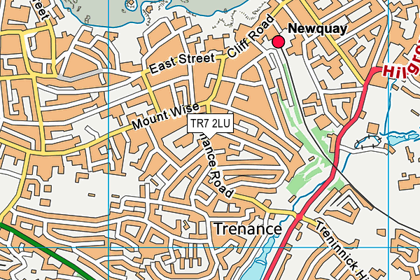 Trenance Learning Academy map (TR7 2LU) - OS VectorMap District (Ordnance Survey)