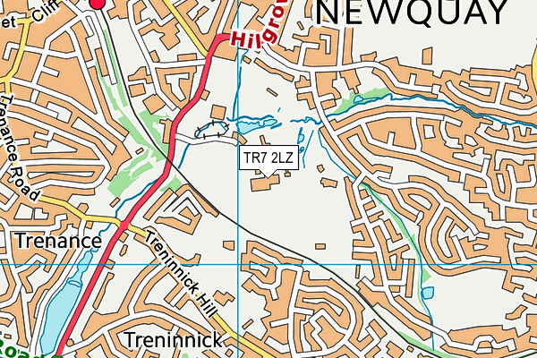 Heron Tennis map (TR7 2LZ) - OS VectorMap District (Ordnance Survey)