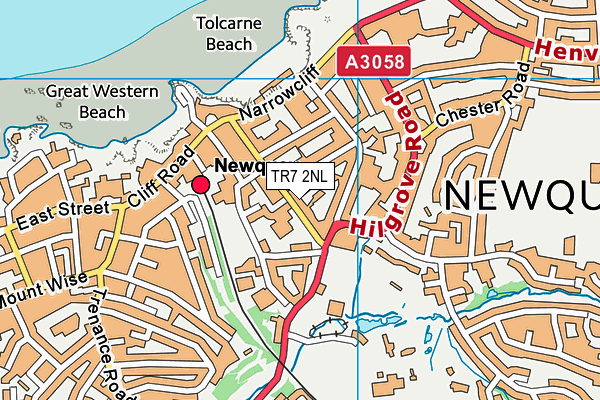 Newquay Junior Academy map (TR7 2NL) - OS VectorMap District (Ordnance Survey)