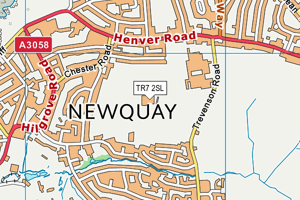 Newquay Sports And Community Centre map (TR7 2SL) - OS VectorMap District (Ordnance Survey)