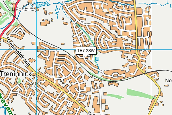 TR7 2SW map - OS VectorMap District (Ordnance Survey)