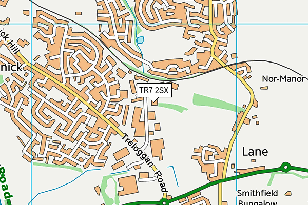 TR7 2SX map - OS VectorMap District (Ordnance Survey)