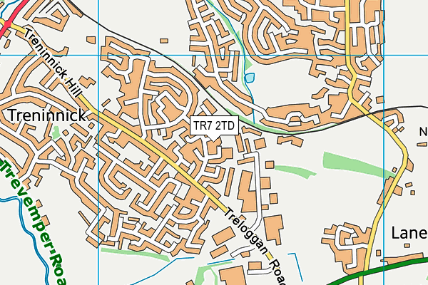 TR7 2TD map - OS VectorMap District (Ordnance Survey)