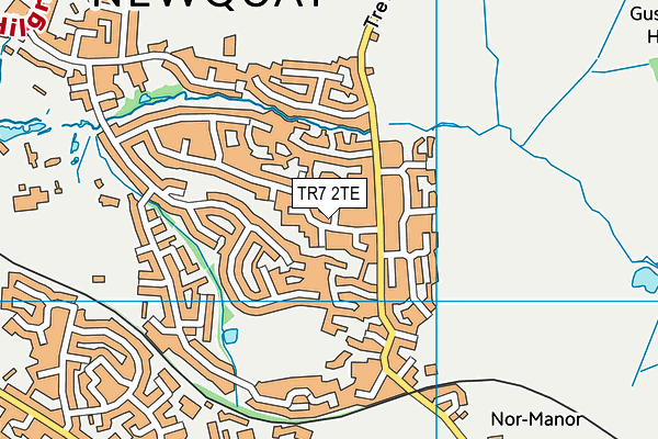 TR7 2TE map - OS VectorMap District (Ordnance Survey)