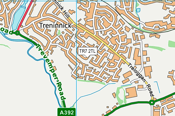 TR7 2TL map - OS VectorMap District (Ordnance Survey)