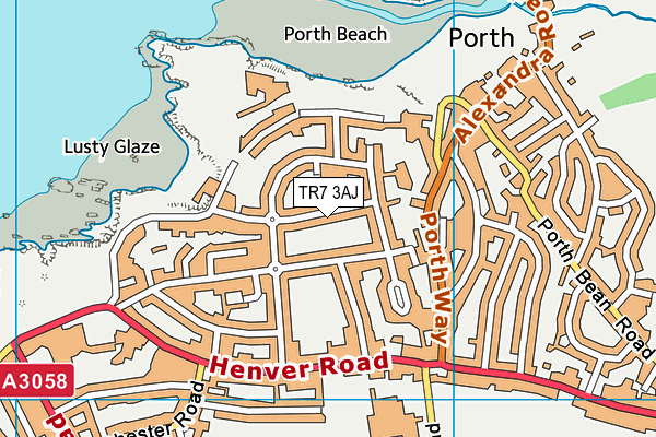 TR7 3AJ map - OS VectorMap District (Ordnance Survey)