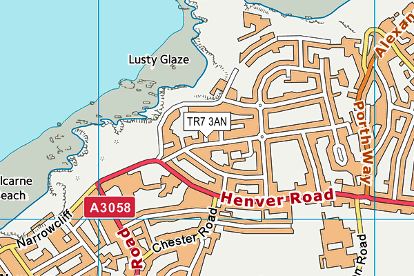 TR7 3AN map - OS VectorMap District (Ordnance Survey)